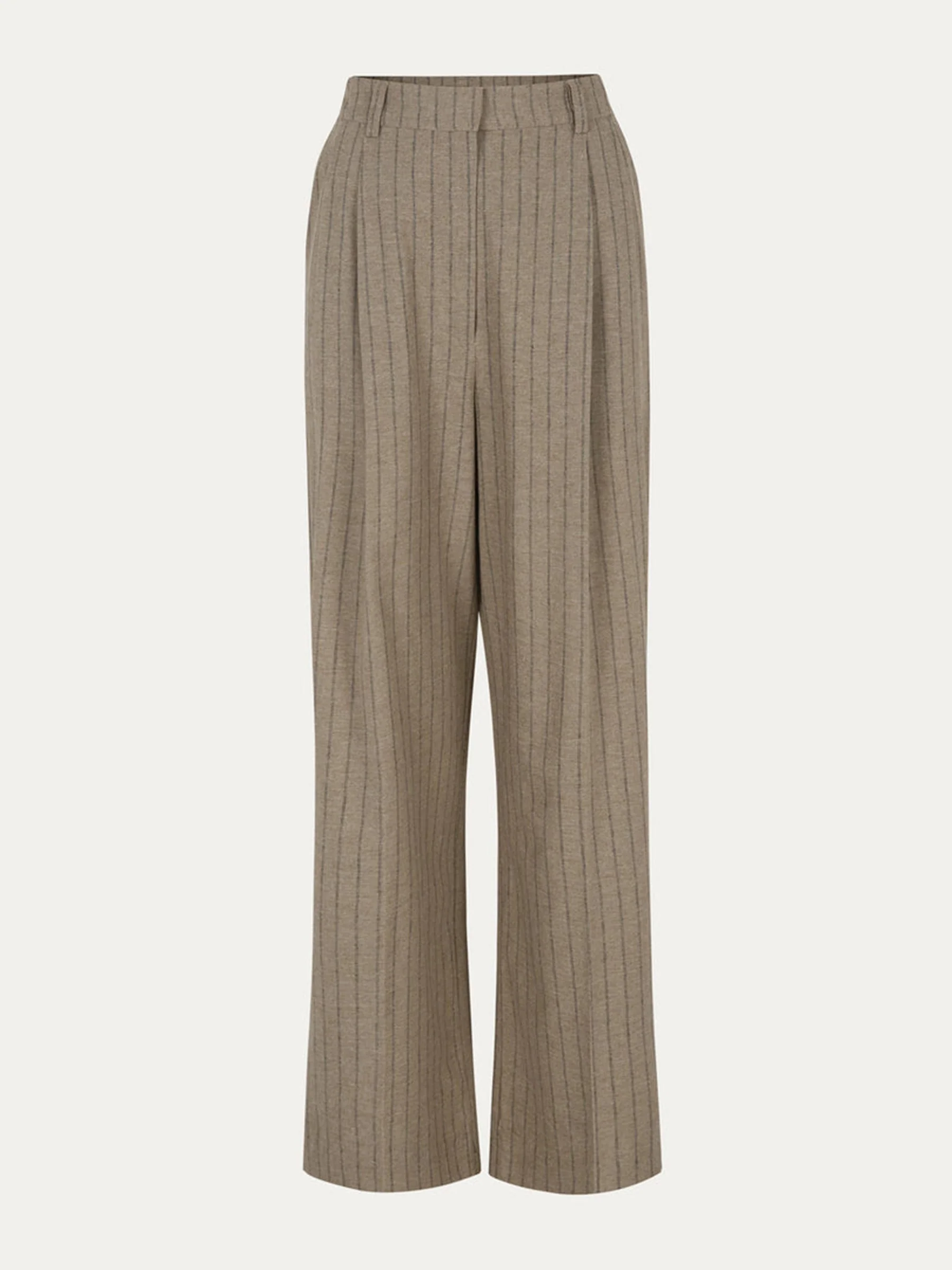 Bruine pantalon met krijtstreep srmarja - Afbeelding 8