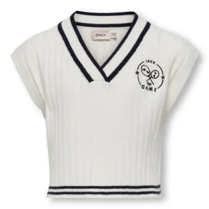 Kogbeta Sl Short V-neck Vest - Ecru