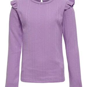 Kogmimi Ls Frill Tee Wvn - Lila