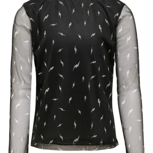 Konfenny Ls Top - Zwart Dessin
