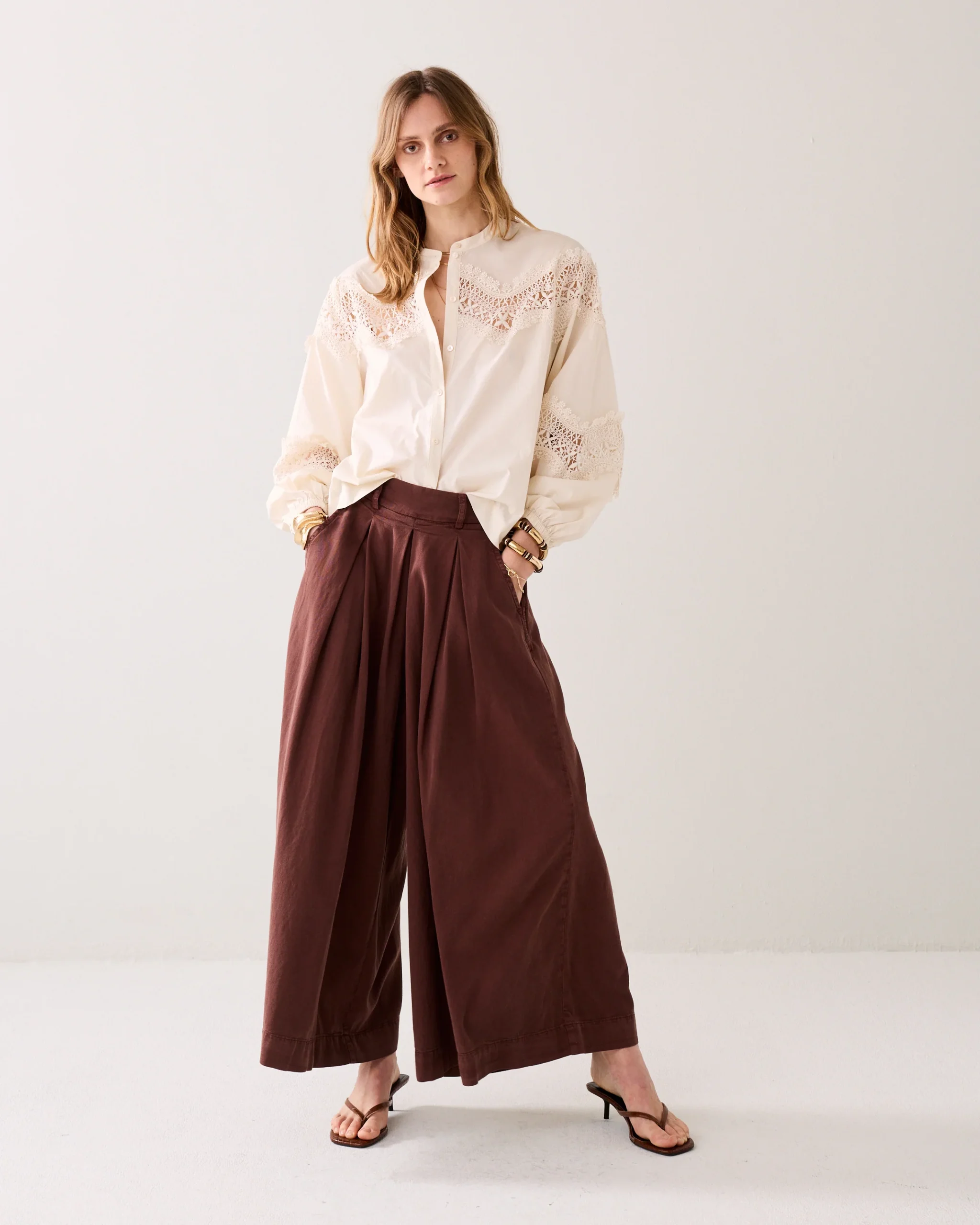 Boxy blouse crispy poplin - Afbeelding 3