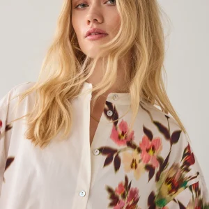 Blouse faded bloemenprint