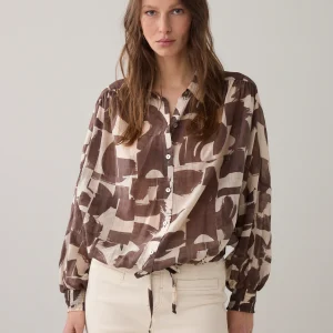 Boxy blouse met graphic print