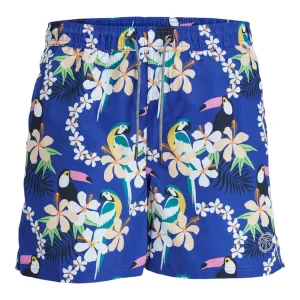Jpstfiji Jjswim Aop Ss24 Ly Jnr - Blauw Dessin