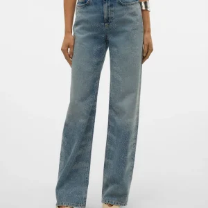 Vmtessa Hr Wide Rhines Jeans Ba3292 - Blue Denim