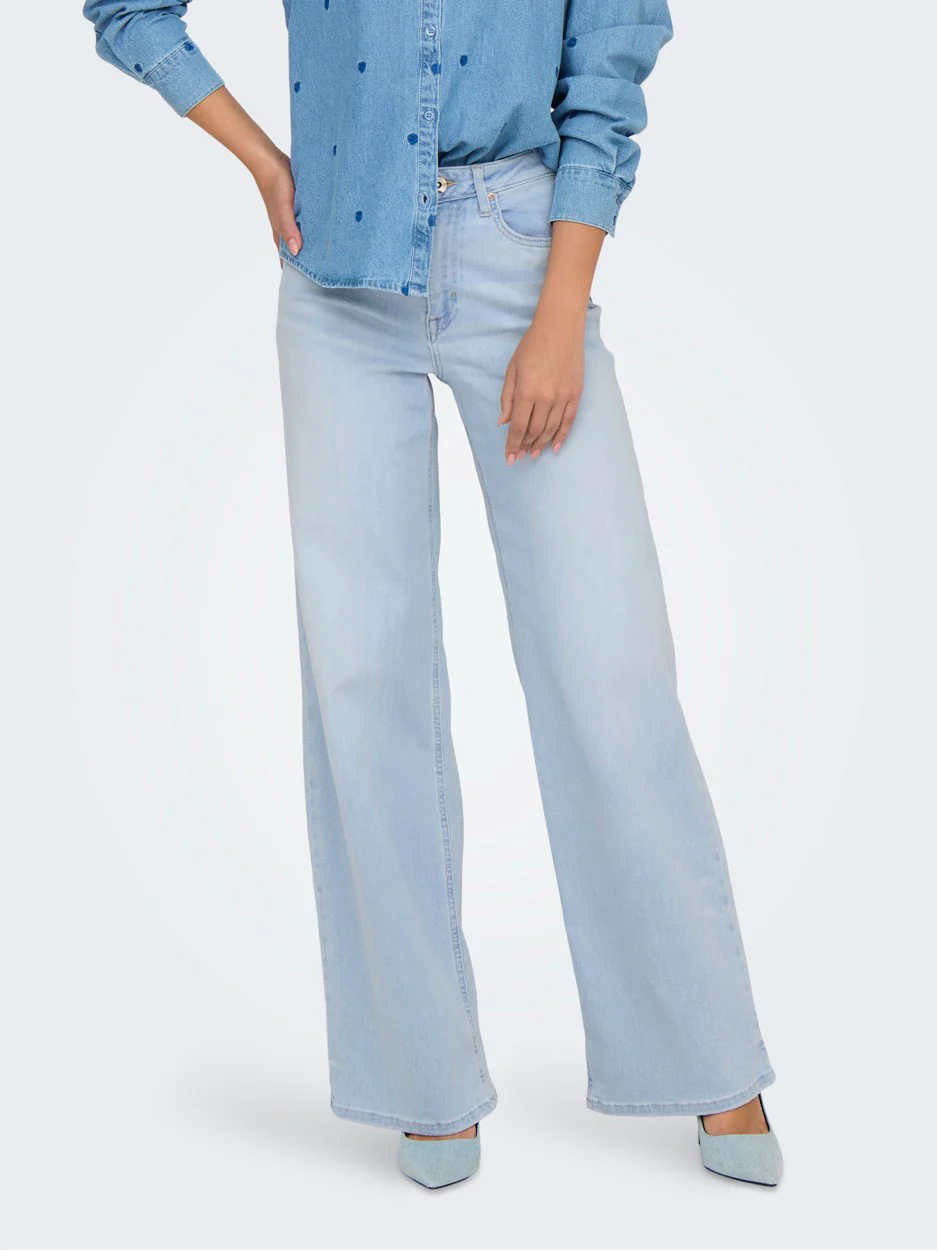 Onlmadison Blush Hw Wide Dnm Cro495 - Blue Denim - Afbeelding 4