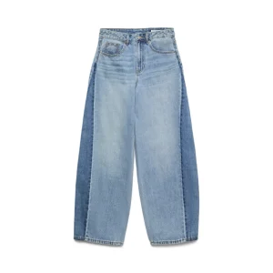 Vmzelda Hr Bareel Two Toned Dnm Jeans - Blue Denim