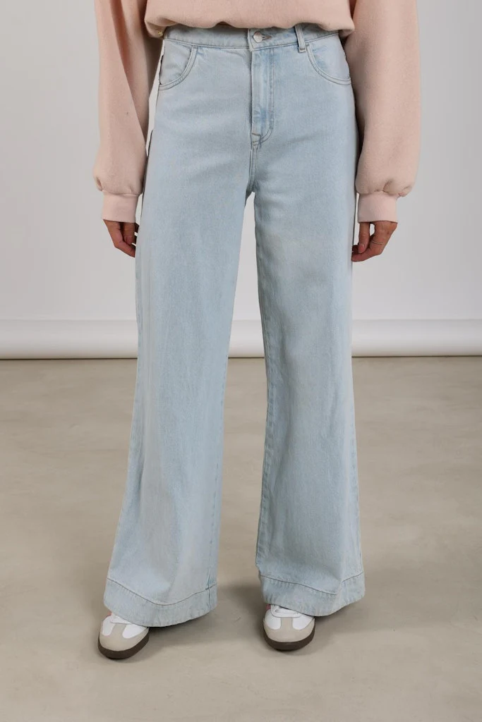 Abby Pants Denim Strass - Blue Denim - Afbeelding 4