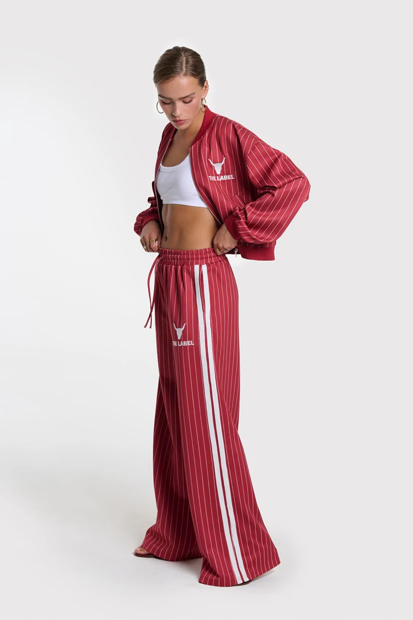 Pinestripe Traning Pants - Rood Dessin - Afbeelding 4