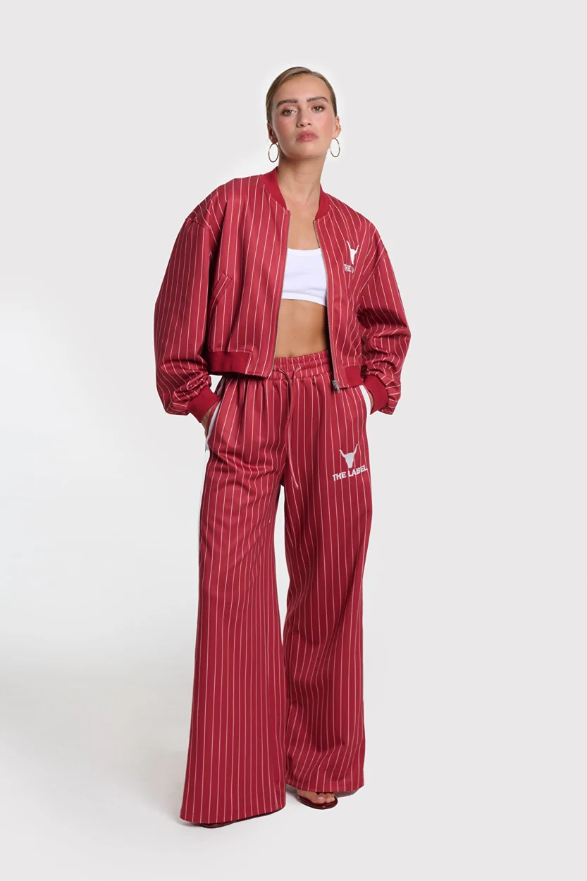 Pinestripe Traning Pants - Rood Dessin - Afbeelding 5