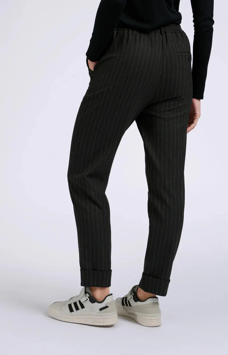 Soft Pinstripe Pantalon With S - Grijs Dessin - Afbeelding 6