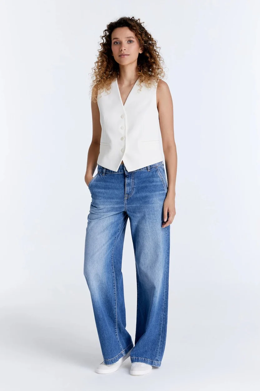 Wide Leg Chino - Blue Denim - Afbeelding 2