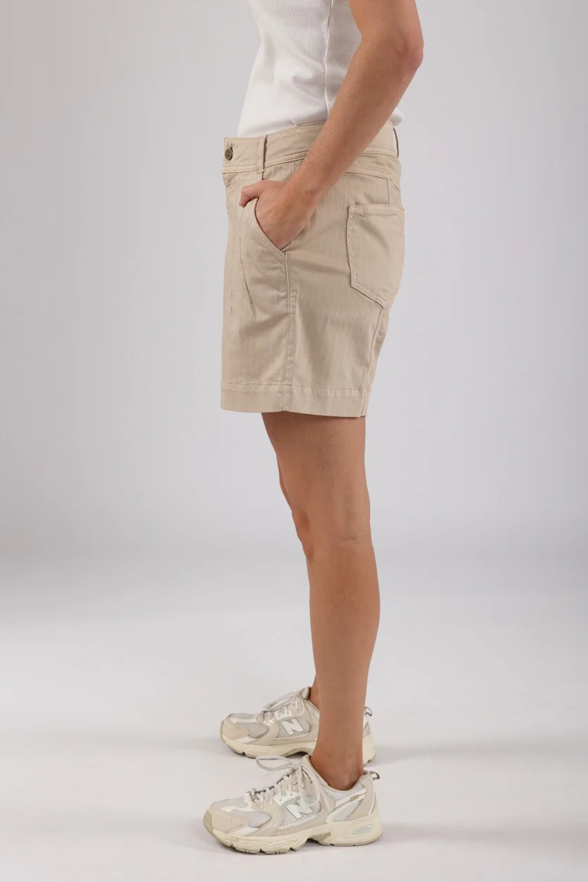 Tanya Short Stripe - Bruin Dessin - Afbeelding 5