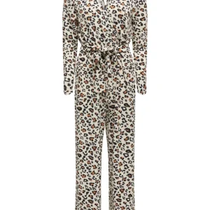 Onlpauline S/s Wrap Jumpsuit Cs Jrs - Zand Dessin