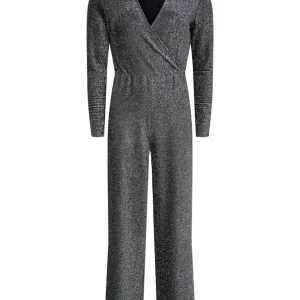Onlrich L/s Glitter Jumpsuit Jrs - Zilverkleurig