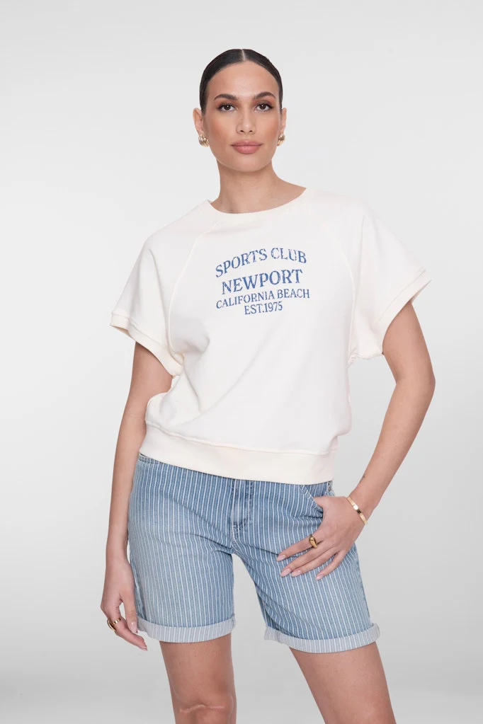 Sweater Short Sleeves ''sports Club'' - Off-white - Afbeelding 2