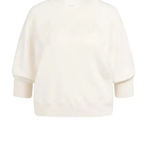 Sweater Met Geborduurd Artwork - Ecru