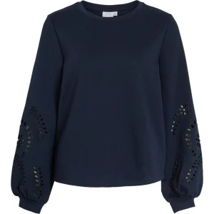 Visandy L/s Detail Sweat Top - Noos - Navy