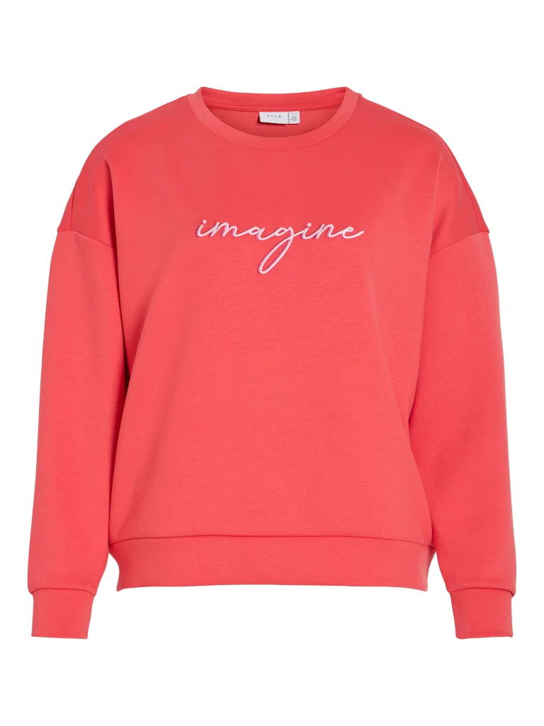 Visiffi Imagine O-neck L/s Top/pb - Koraal Rood