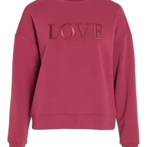 Vireflect Love O-neck L/s Top - Bordeaux