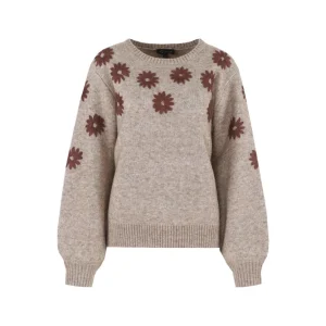 Zaina Knitting Sweater - Bruin Dessin