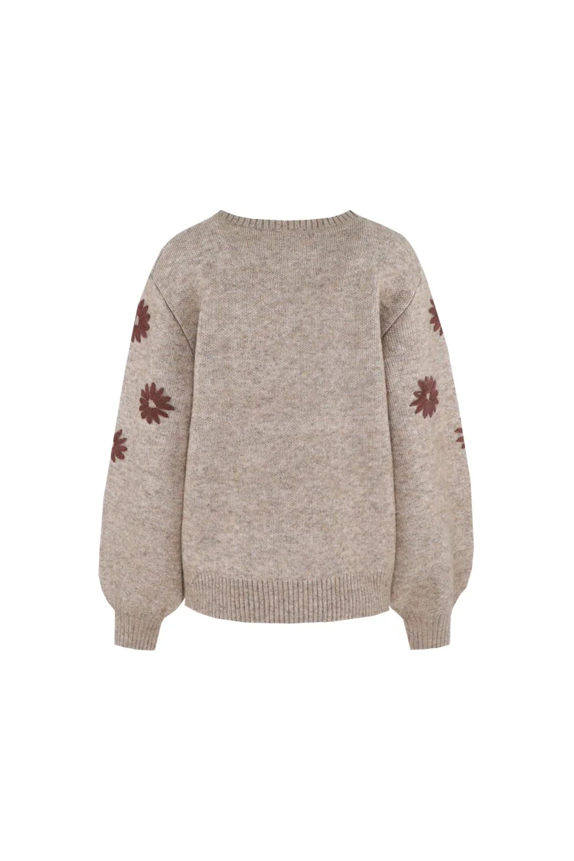 Zaina Knitting Sweater - Bruin Dessin - Afbeelding 3