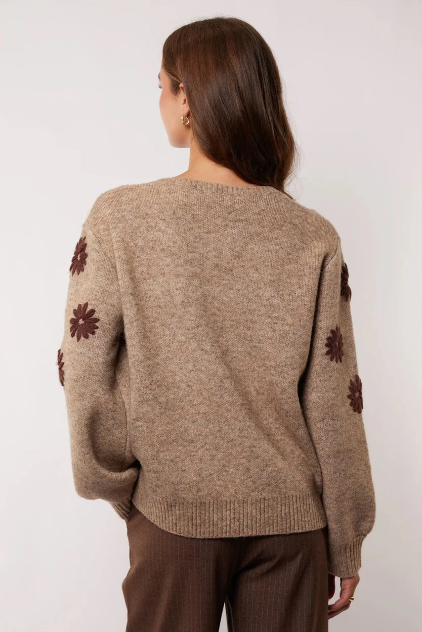 Zaina Knitting Sweater - Bruin Dessin - Afbeelding 5