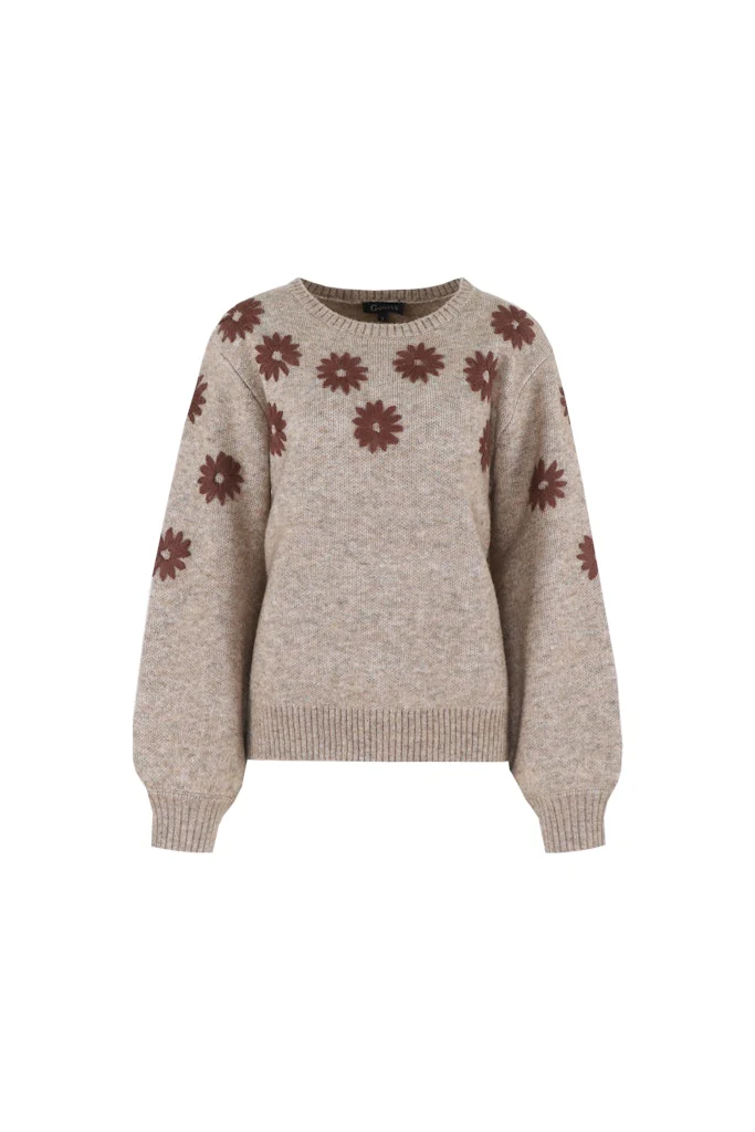 Zaina Knitting Sweater - Bruin Dessin - Afbeelding 6