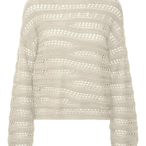 Vmlilja Ls O-neck Pullover Ga - Ecru