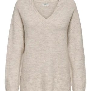 Jdymarina L/s V-neck Pullover Knt - Beige