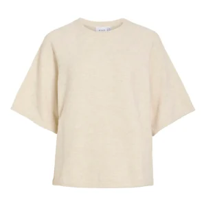 Viliga 2/4 O-neck Knit Top - Noos - Beige