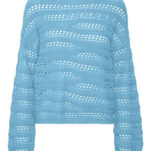 Vmlilja Ls O-neck Pullover Ga - Lichtblauw