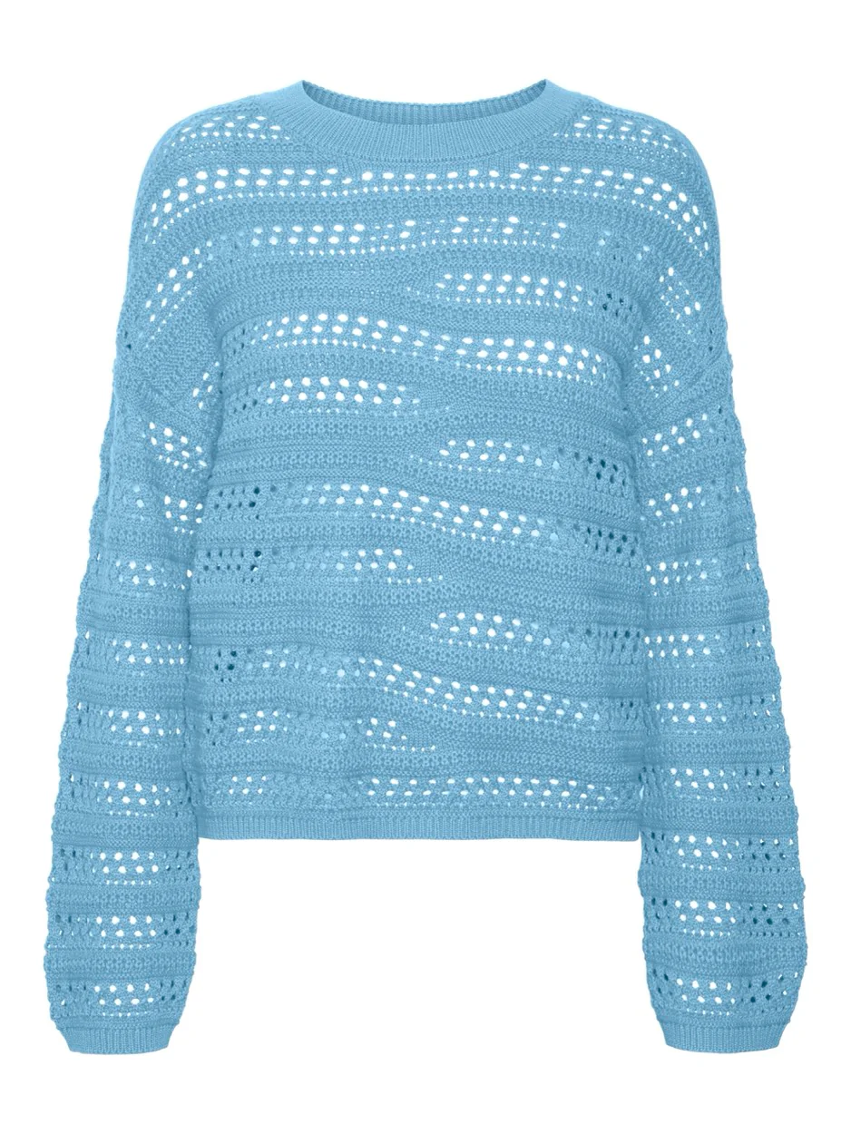 Vmlilja Ls O-neck Pullover Ga - Lichtblauw - Afbeelding 2