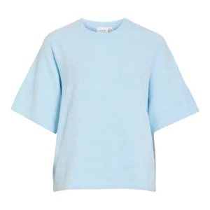 Viliga 2/4 O-neck Knit Top - Noos - Lichtblauw