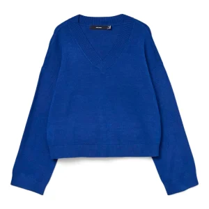 Vmgold Art Ls V-neck Pullover - Kobalt