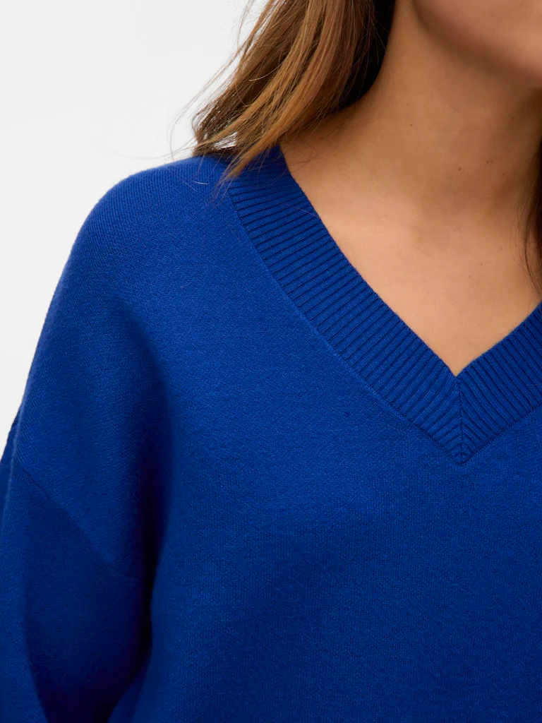 Vmgold Art Ls V-neck Pullover - Kobalt - Afbeelding 4