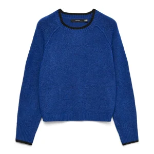 Vmaquarius Ls O-neck Raglan Pullover Bf - Kobalt