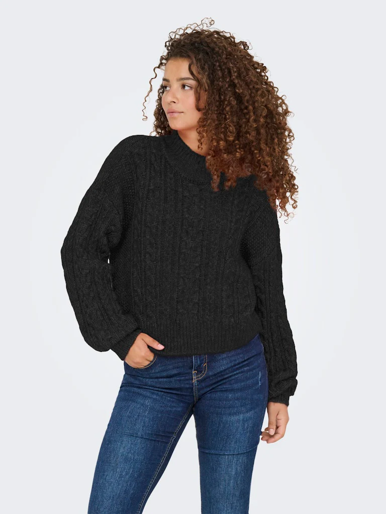 Onlida Life Ls High Neck Knt - Zwart - Afbeelding 4