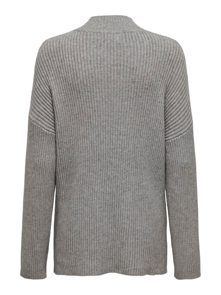 Onlkatia Ls Loose Highneck Cc Knt - Grijs - Afbeelding 3