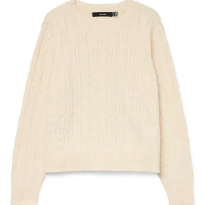 Vmaries Ls O-neck Cable Pullover Bf - Grijs Melee