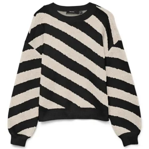 Vmlara Ls O-neck Pullover Boo Rep - Zwart Dessin