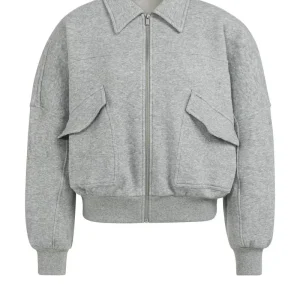 Sweatvest Met Zakken - Grijs Melee