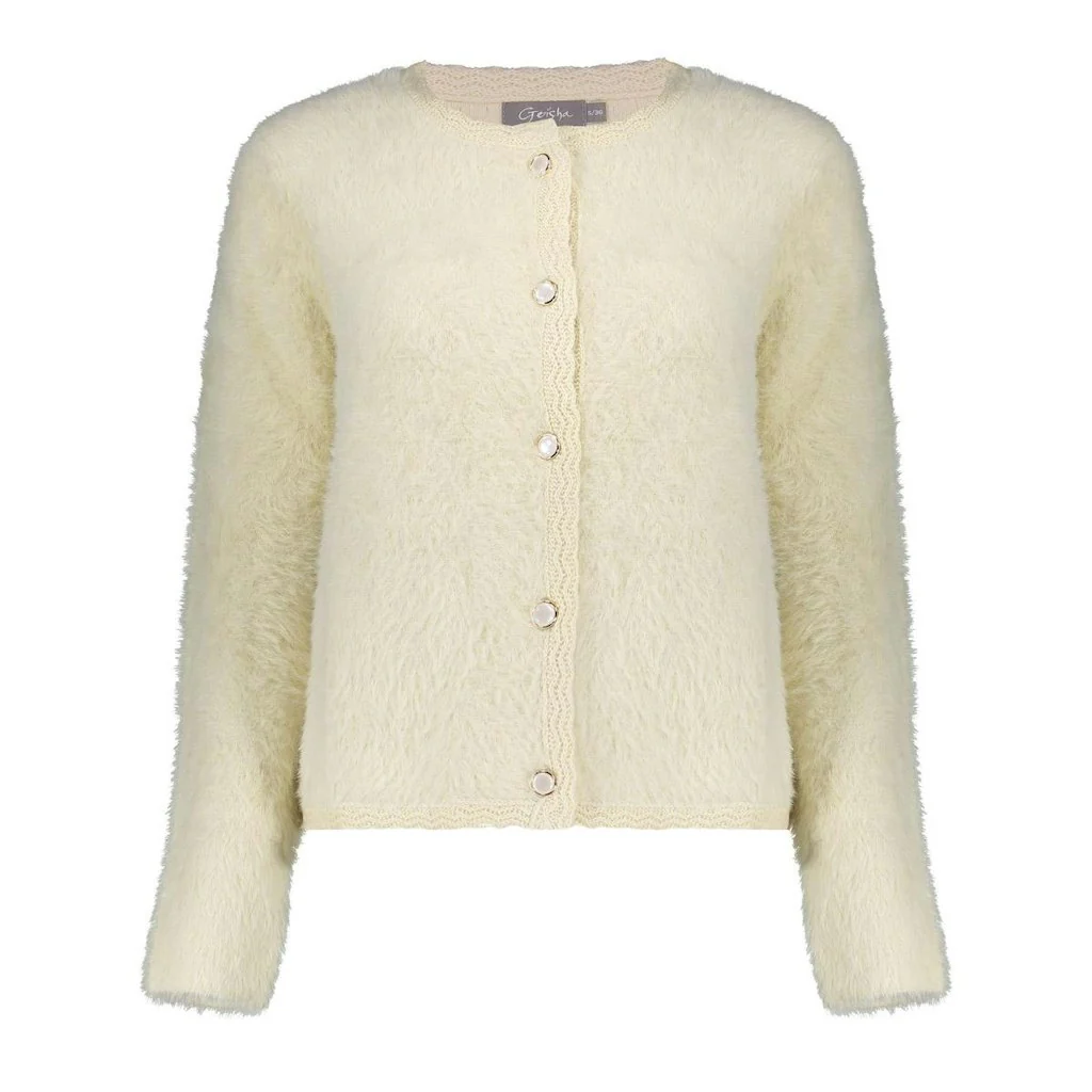 Cardigan Hairy - Off-white - Afbeelding 3