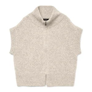 Vmbang Sl Highneck Zipper Vest Boo - Beige