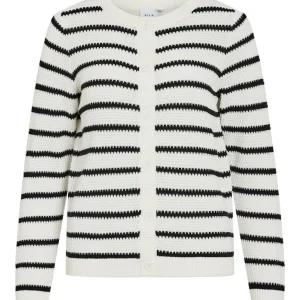 Vidalo O-neck Ls Knit Cardigan - Wit Dessin