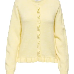 Jdyletty L/s On Frill Cardigan Knt Noos - Licht Geel