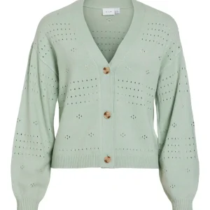 Viril V-neck L/s Knit Cardigan - No - Mint