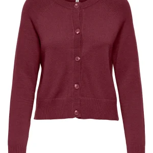 Onlkatia Ls Short Cardigan Cc Knt - Bordeaux