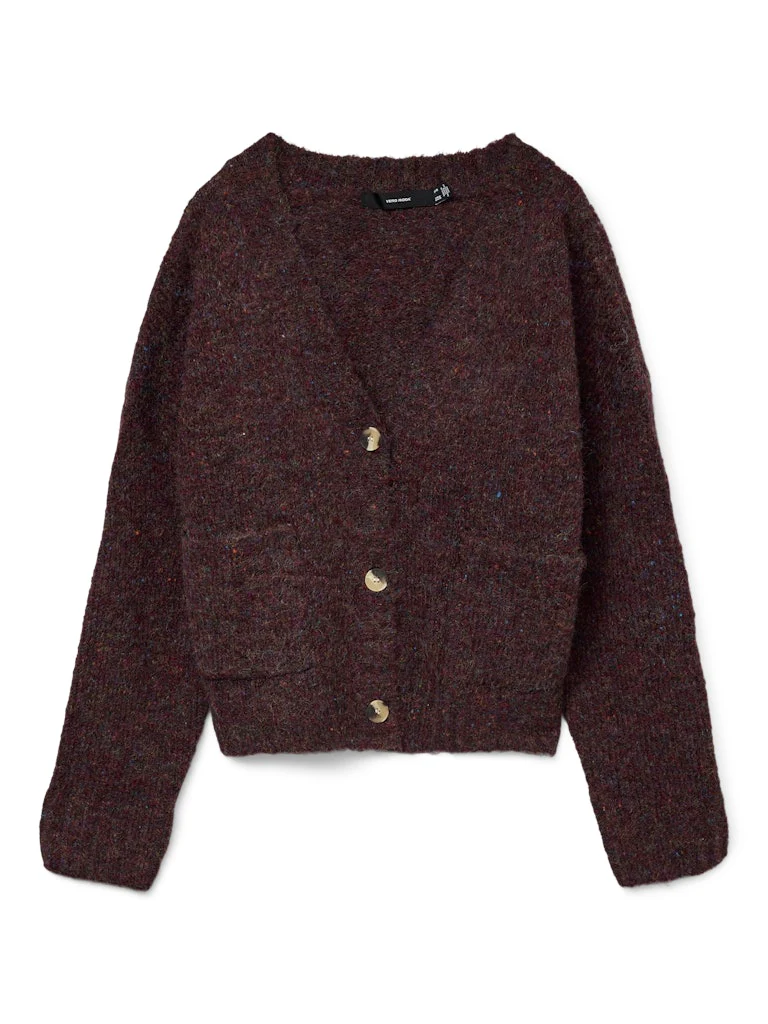 Vmingrid Ls V-neck Cardigan Boo - Paars Dessin - Afbeelding 2