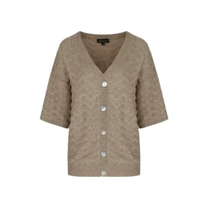 Tate Knitting Cardigan - Taupe